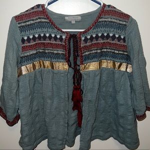World Market embroidered top